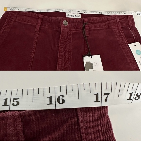 Stitch Fix Studio Blue Burgundy Corduroy Pants - Picture 5 of 5
